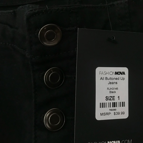 Button High Waisted Jeans - Picture 4 of 5